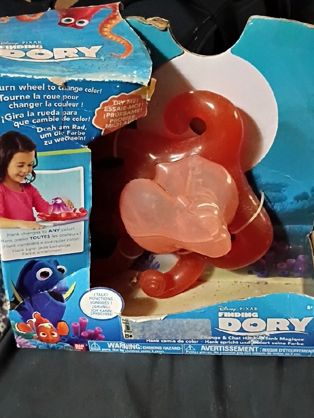 Disney Pixar Finding Dory Hank Color-Changing Octopus Toy - Red/Orange